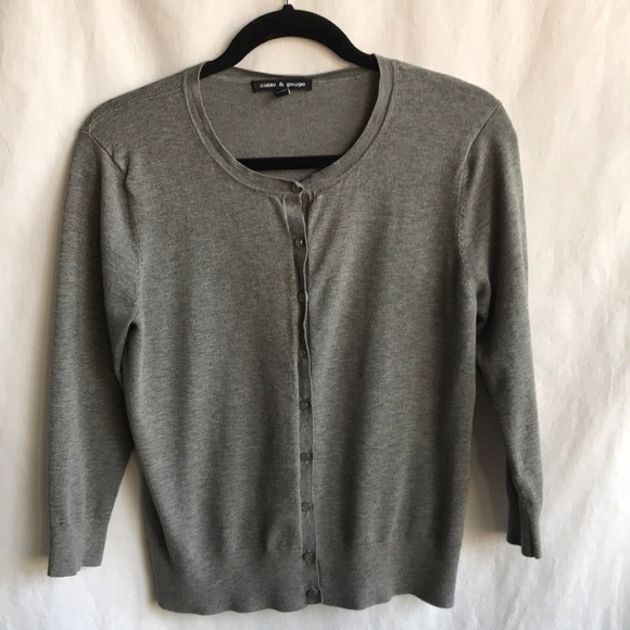Cable & Gauge gray button-down cardigan - Picture 1 of 6